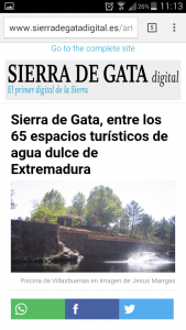 Article Sierra de Gata Digital with AMP